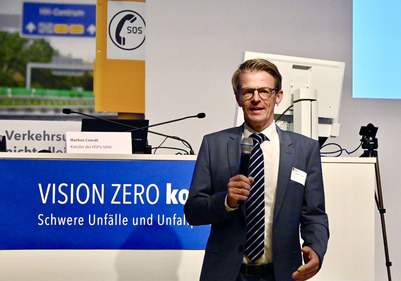 Markus Coerdt, Kanzler der HSPV NRW, unterstützt Vision Zero
